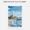 06 - Montauk lighthouse Long Island Watercolor Art - Digital Downloads - Print Size.jpg