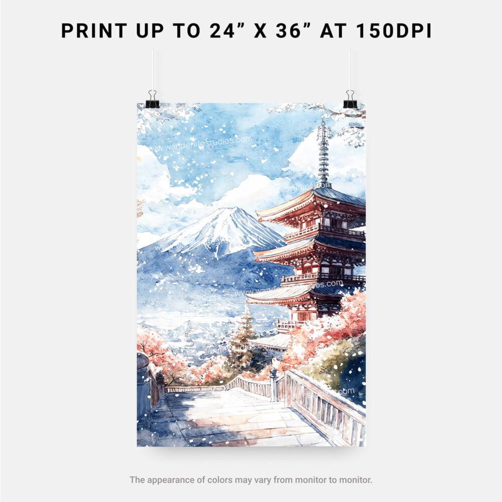 06 - Mount Fuji and Pagoda Watercolor Art - Digital Downloads - Print Size.jpg 06 - Mount Fuji and Pagoda Watercolor Art - Digital Downloads - Print Size.jpg