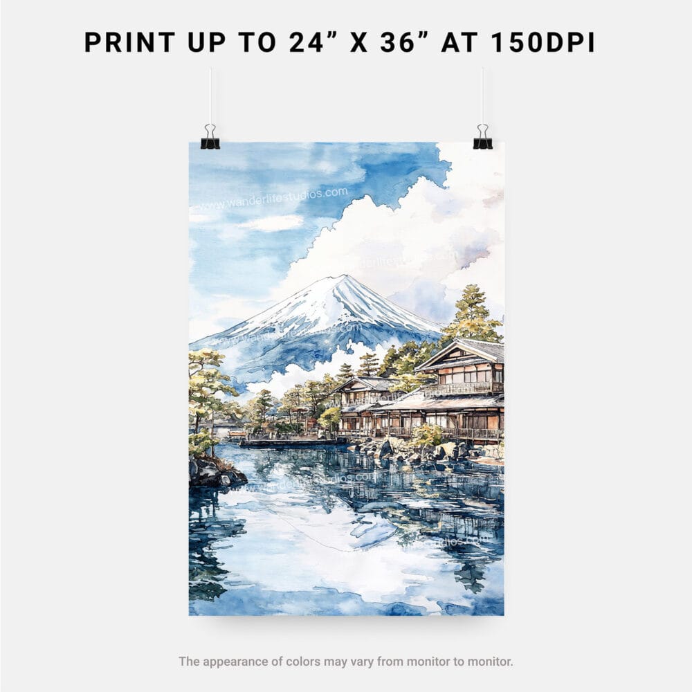 06 - Mount Fuji from Oshino Watercolor Art - Digital Downloads - Print Size.jpg 06 - Mount Fuji from Oshino Watercolor Art - Digital Downloads - Print Size.jpg