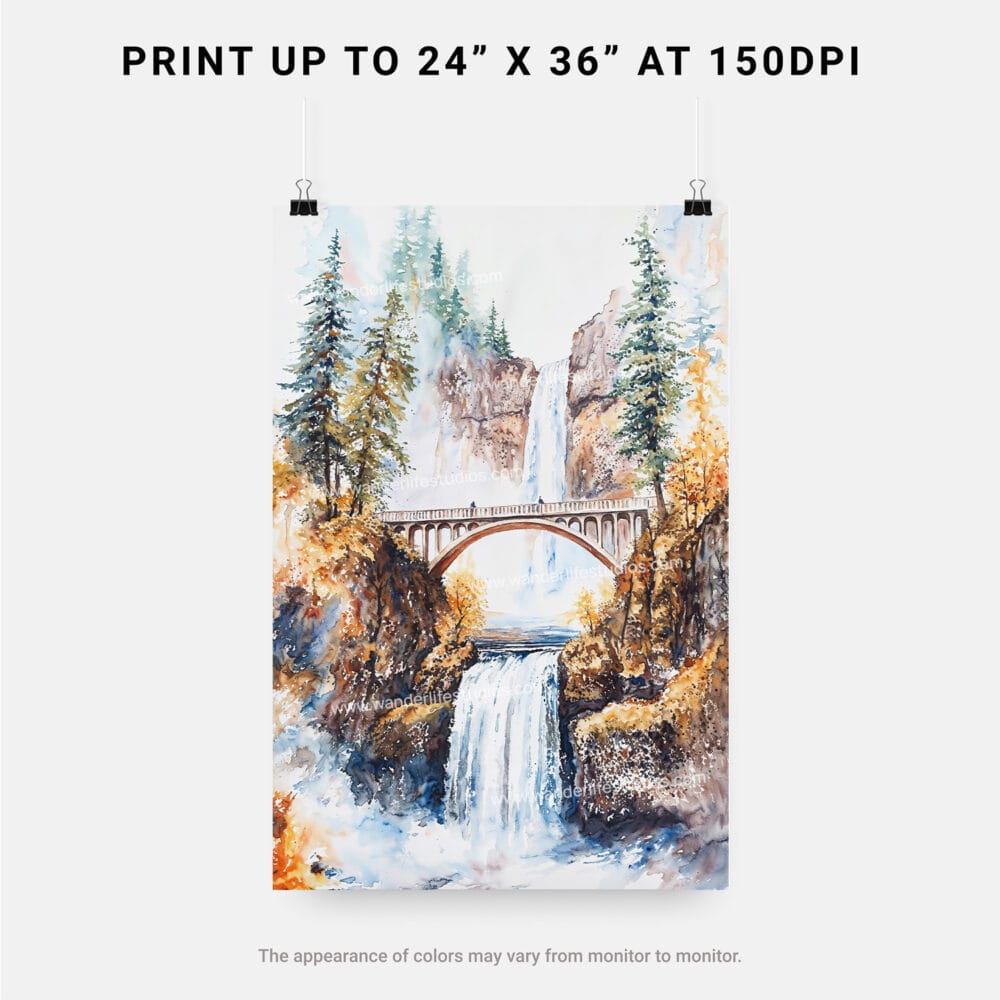 06 - Multnomah Falls Watercolor Art - Digital Downloads - Print Size.jpg 06 - Multnomah Falls Watercolor Art - Digital Downloads - Print Size.jpg