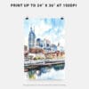 06 - Nashville Skyline Watercolor Art - Digital Downloads - Print Size.jpg