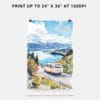 06 - New Zealand Queenstown Watercolor Art - Digital Downloads - Print Size.jpg