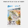06 - Nice French Riviera Watercolor Art - Digital Downloads - Print Size.jpg