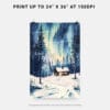 06 - Nothern Lights Finland Watercolor Art - Digital Downloads - Print Size.jpg