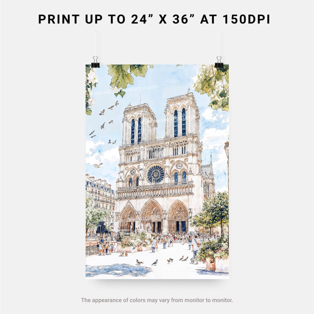 06 - Notre Dame Watercolor Art - Digital Downloads - Print Size.jpg 06 - Notre Dame Watercolor Art - Digital Downloads - Print Size.jpg
