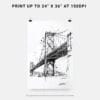 06 - Oakland Bridge Pencil Drawing Art - Digital Downloads - Print Size.jpg