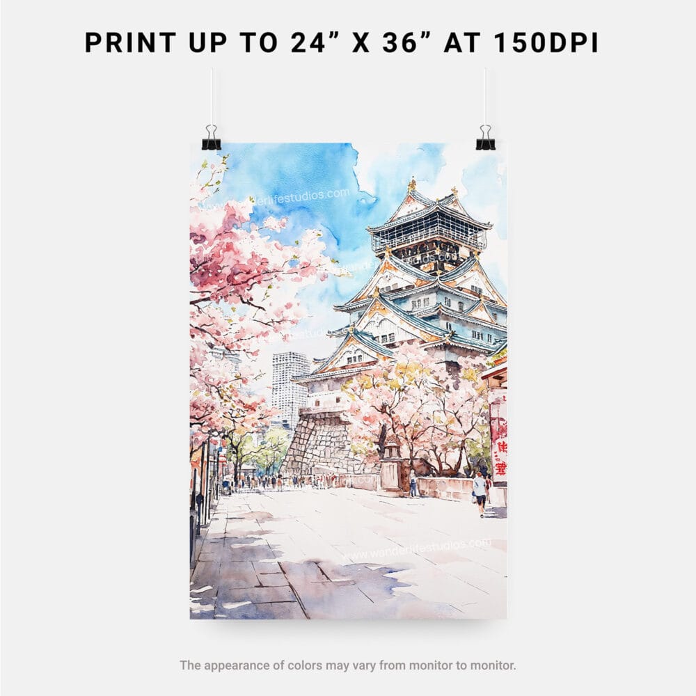 06 - Osaka Castle Japan Watercolor Art - Digital Downloads - Print Size.jpg 06 - Osaka Castle Japan Watercolor Art - Digital Downloads - Print Size.jpg