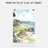 06 - Pebble Beach Golf Course Watercolor Art - Digital Downloads - Print Size.jpg