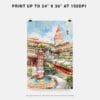 06 - Penang Malaysia Watercolor Art - Digital Downloads - Print Size.jpg