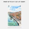 06 - Porto Skyline Watercolor Art - Digital Downloads - Print Size.jpg