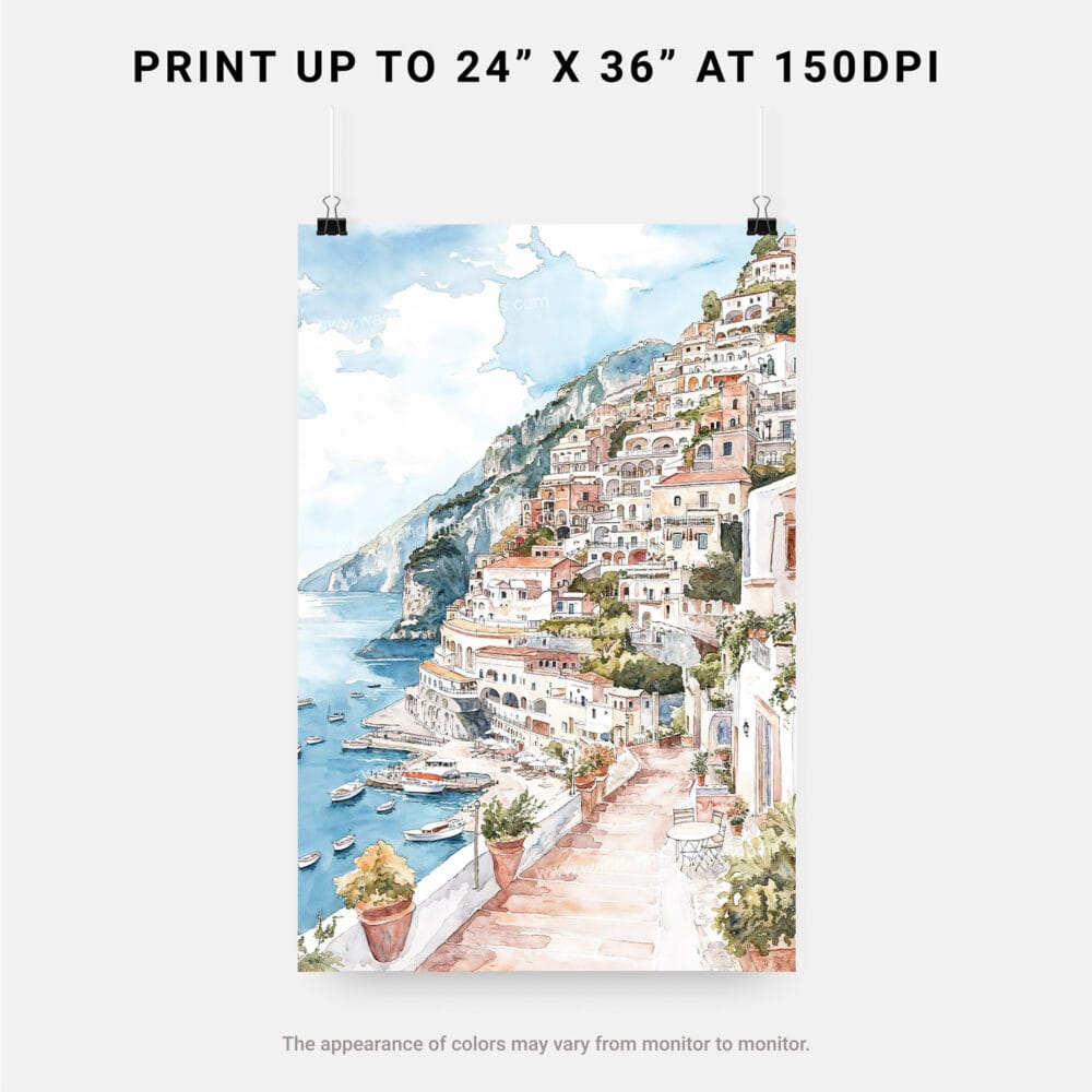 06 - Positano Watercolor Art - Digital Downloads - Print Size.jpg 06 - Positano Watercolor Art - Digital Downloads - Print Size.jpg