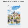 06 - Prague St Vitus Cathedral Watercolor Art - Digital Downloads - Print Size.jpg