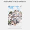 06 - Rio De Janeiro Favelas Watercolor Art - Digital Downloads - Print Size.jpg
