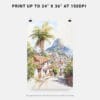 06 - Rio De Janeiro Rocinha Favela Watercolor Art - Digital Downloads - Print Size.jpg