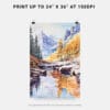 06 - Rocky Mountains Canada Watercolor Art - Digital Downloads - Print Size.jpg