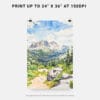 06 - Rocky Mountains Watercolor Art - Digital Downloads - Print Size.jpg