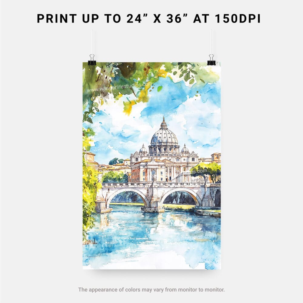 06 - Rome Italy Watercolor Art - Digital Downloads - Print Size.jpg 06 - Rome Italy Watercolor Art - Digital Downloads - Print Size.jpg