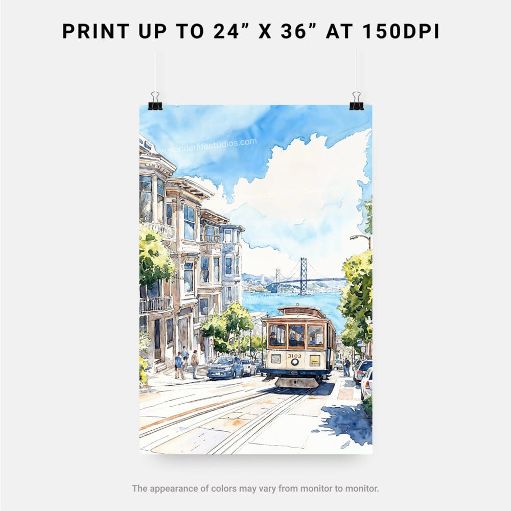 06 - San Francisco Tram Watercolor Art - Digital Downloads - Print Size.jpg 06 - San Francisco Tram Watercolor Art - Digital Downloads - Print Size.jpg