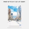 06 - Sapporo City Watercolor Art - Digital Downloads - Print Size.jpg