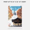 06 - Seoul N Seoul Tower Watercolor Art - Digital Downloads - Print Size.jpg