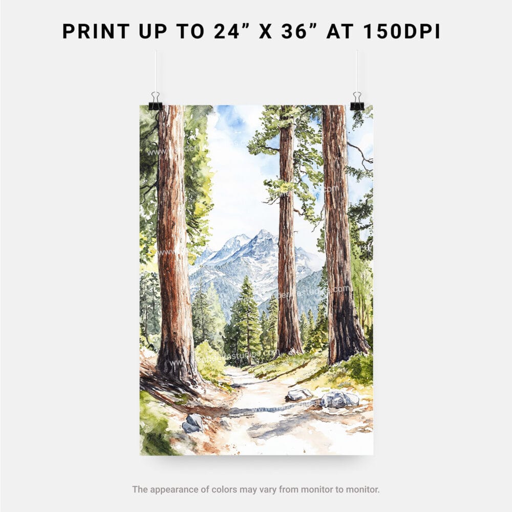 06 - Sequoia National Park Watercolor Art - Digital Downloads - Print Size.jpg 06 - Sequoia National Park Watercolor Art - Digital Downloads - Print Size.jpg