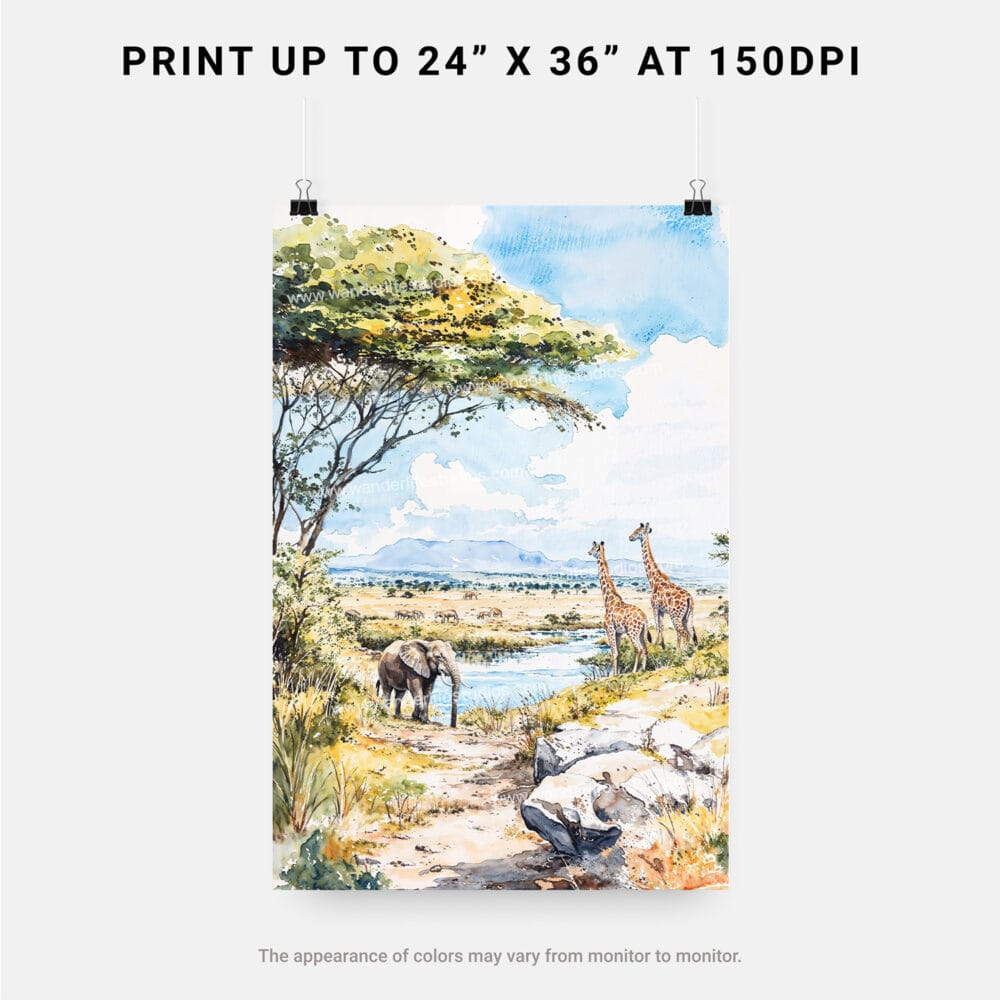 06 - Serengeti Watercolor Art - Digital Downloads - Print Size.jpg 06 - Serengeti Watercolor Art - Digital Downloads - Print Size.jpg