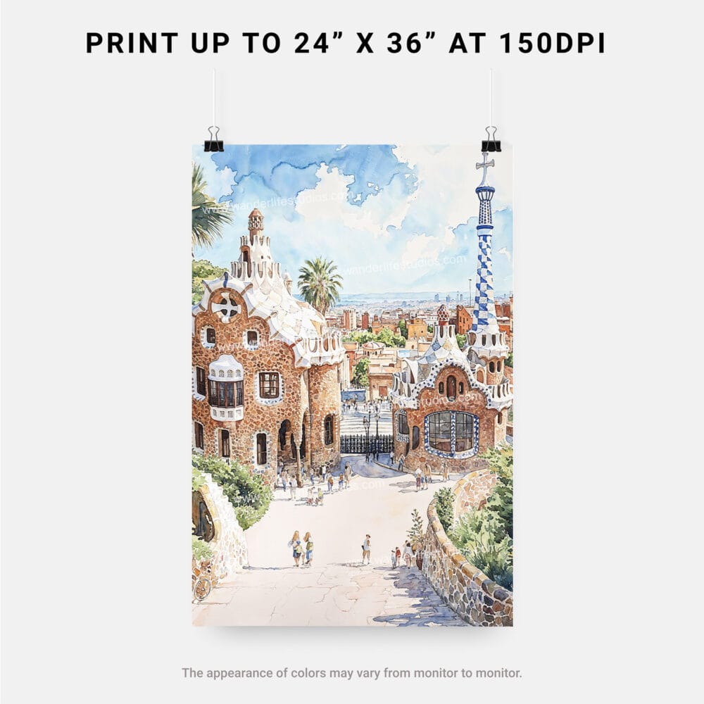 06 - Spain Park Guell Watercolor Art - Digital Downloads - Print Size.jpg 06 - Spain Park Guell Watercolor Art - Digital Downloads - Print Size.jpg