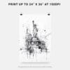 06 - Statue of liberty Pencil Drawing Art - Digital Downloads - Print Size.jpg