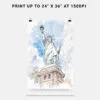 06 - Statue of liberty Watercolor Art - Digital Downloads - Print Size.jpg