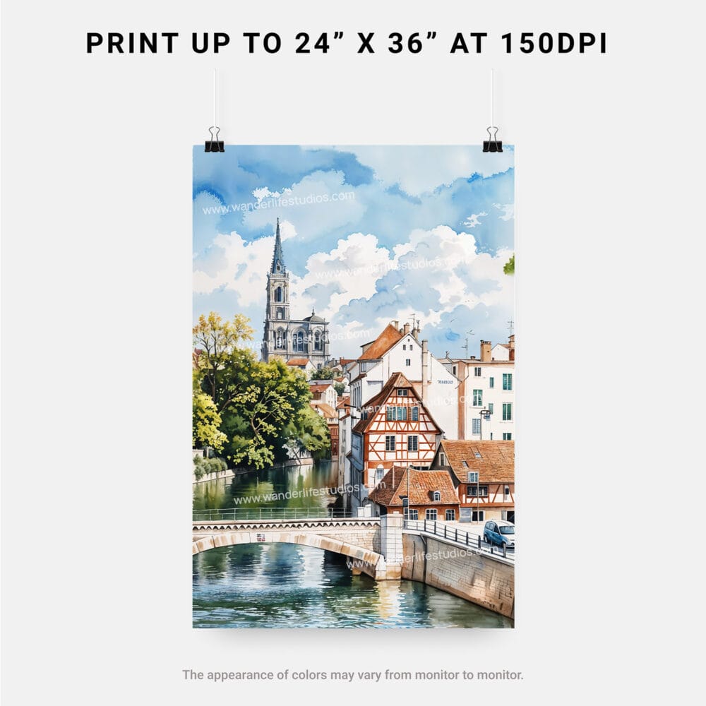 06 - Strasbourg France Watercolor Art - Digital Downloads - Print Size.jpg 06 - Strasbourg France Watercolor Art - Digital Downloads - Print Size.jpg