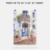 06 - Streets of Lisbon Portugal Watercolor Art - Digital Downloads - Print Size.jpg