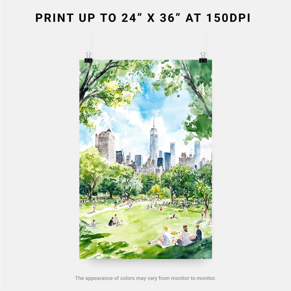 06 - Summer in New York Central Park Watercolor Art - Digital Downloads - Print Size.jpg 06 - Summer in New York Central Park Watercolor Art - Digital Downloads - Print Size.jpg