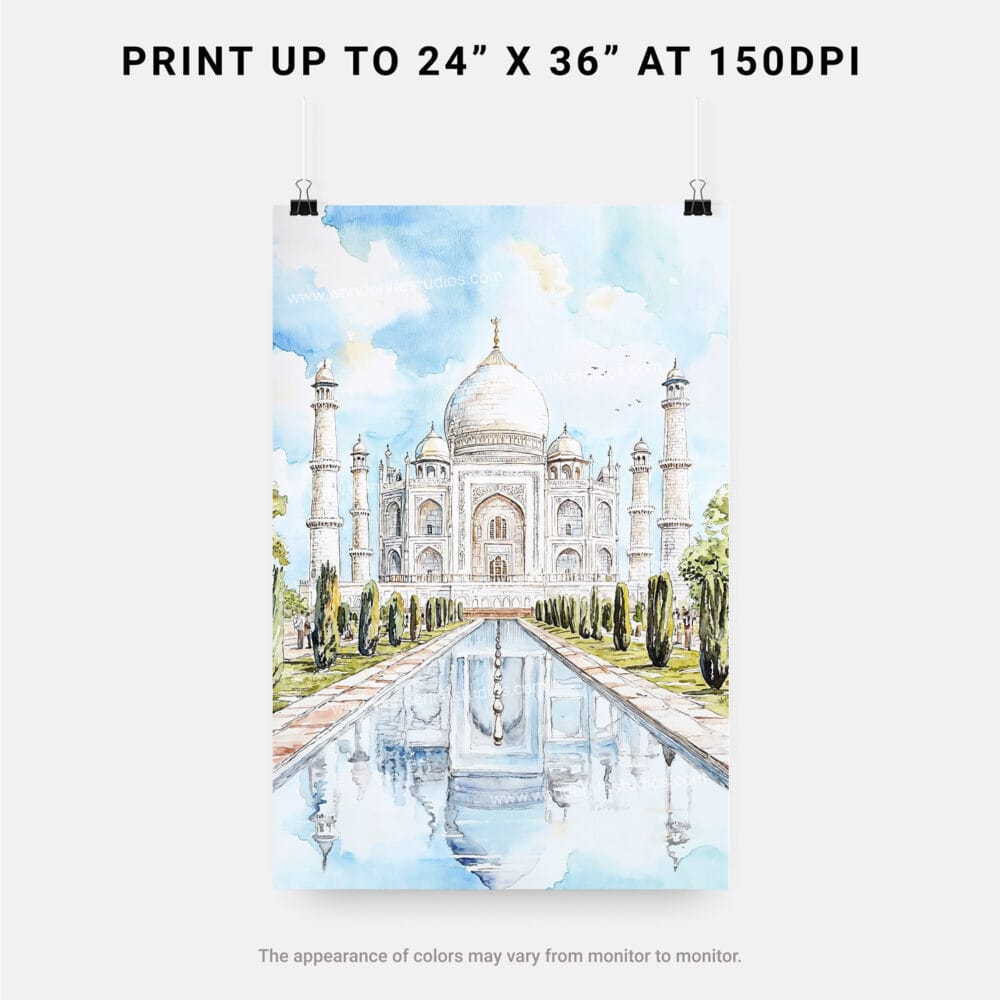 06 - Taj Mahal Watercolor Art - Digital Downloads - Print Size.jpg 06 - Taj Mahal Watercolor Art - Digital Downloads - Print Size.jpg