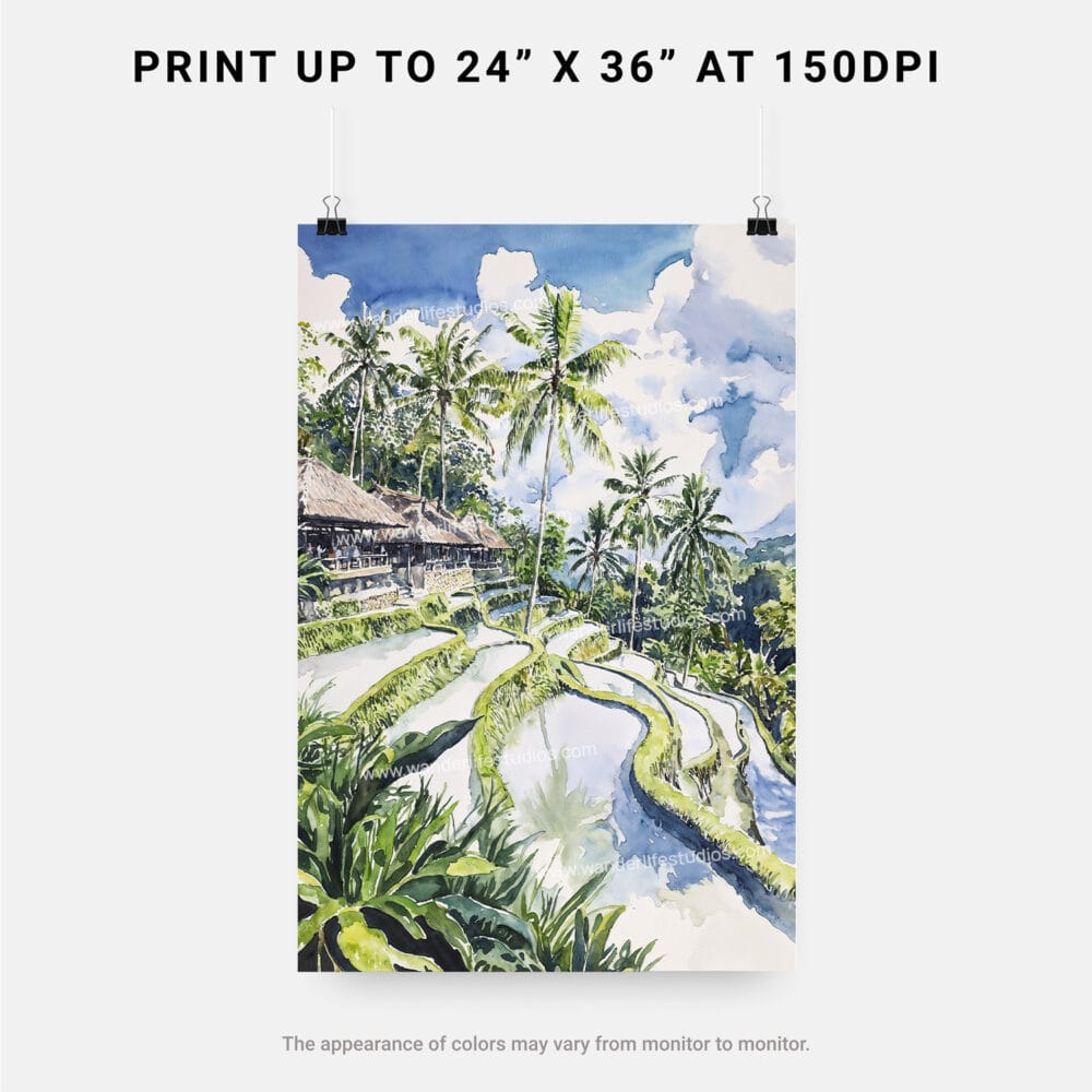 06 - Tegallalang Rice Terrace Ubud Bali Watercolor Art - Digital Downloads - Print Size.jpg 06 - Tegallalang Rice Terrace Ubud Bali Watercolor Art - Digital Downloads - Print Size.jpg