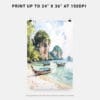 06 - Thailand Phuket Watercolor Art - Digital Downloads - Print Size.jpg