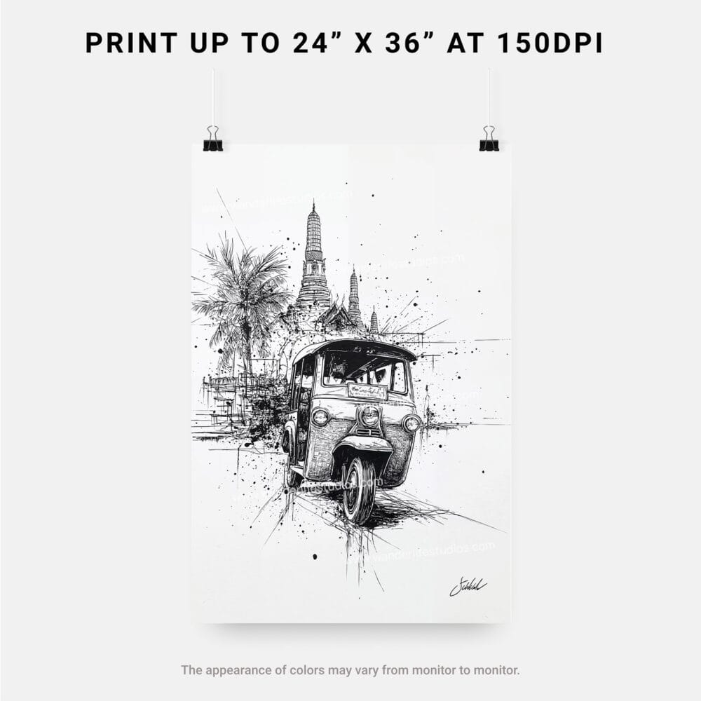 06 - Thailand - Tuk Tuk 2 Pencil Drawing Art - Digital Downloads - Print Size.jpg 06 - Thailand - Tuk Tuk 2 Pencil Drawing Art - Digital Downloads - Print Size.jpg