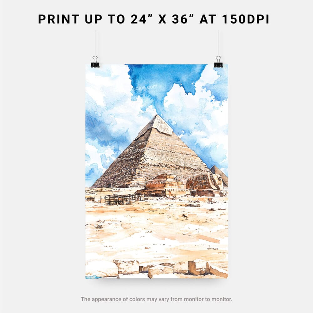 06 - The Pyramids of Giza Watercolor Art - Digital Downloads - Print Size.jpg 06 - The Pyramids of Giza Watercolor Art - Digital Downloads - Print Size.jpg