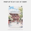 06 - Tokyo Asakusa Watercolor Art - Digital Downloads - Print Size.jpg