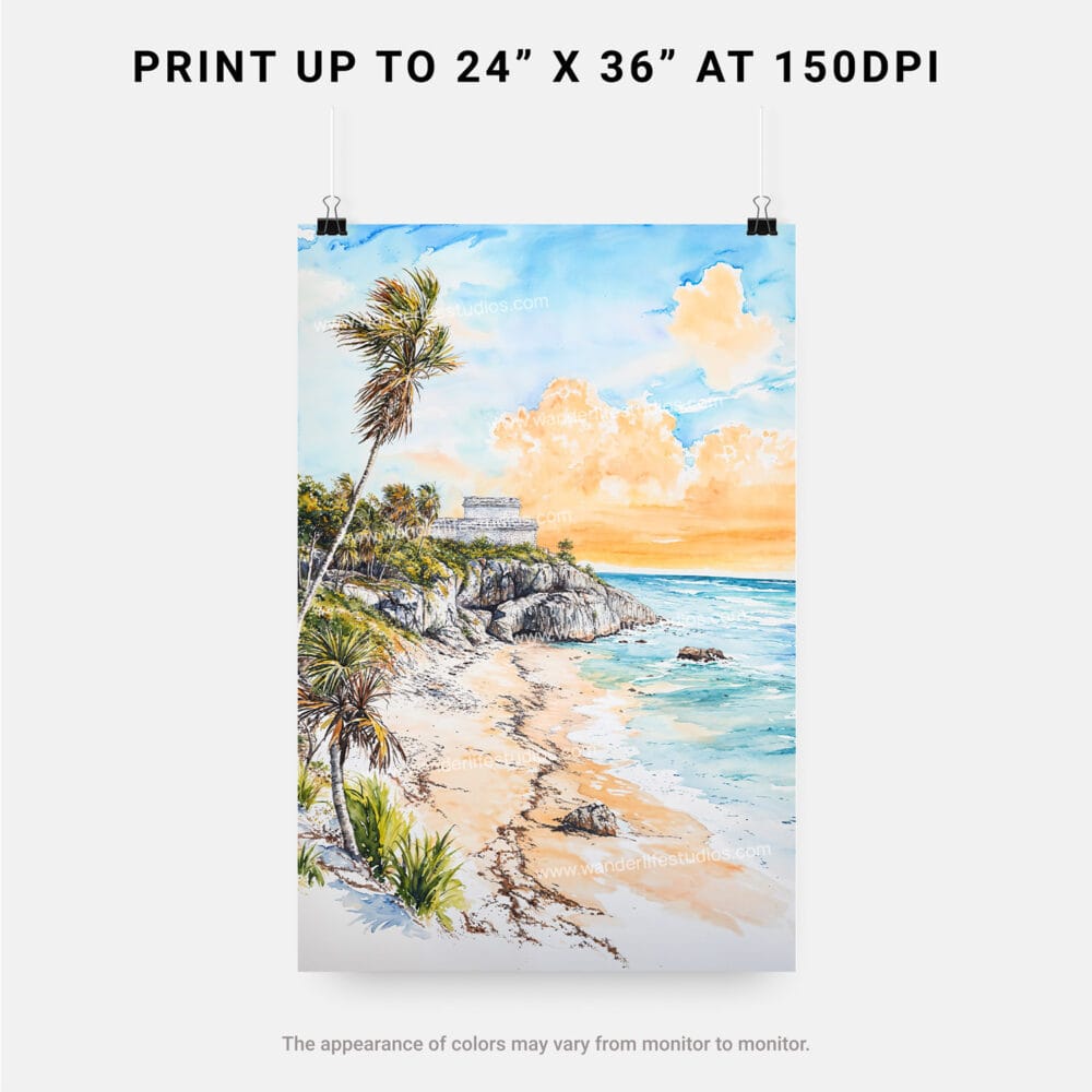 06 - Tulum Mexico Watercolor Art - Digital Downloads - Print Size.jpg 06 - Tulum Mexico Watercolor Art - Digital Downloads - Print Size.jpg