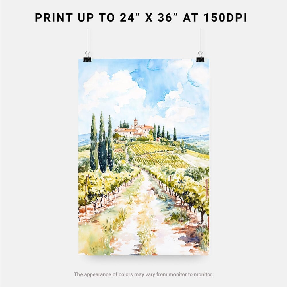 06 - Tuscany Italy Watercolor Art - Digital Downloads - Print Size.jpg 06 - Tuscany Italy Watercolor Art - Digital Downloads - Print Size.jpg