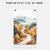 06 - White Mountains New Hampshire Watercolor Art - Digital Downloads - Print Size.jpg