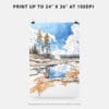 06 - Yellostone Geyser Watercolor Art - Digital Downloads - Print Size.jpg