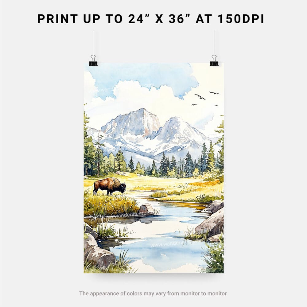 06 - Yellowstone Bison Watercolor Art - Digital Downloads - Print Size.jpg 06 - Yellowstone Bison Watercolor Art - Digital Downloads - Print Size.jpg
