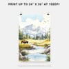 06 - Yellowstone Bison Watercolor Art - Digital Downloads - Print Size.jpg