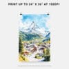 06 - Zermatt Switzerland Watercolor Art - Digital Downloads - Print Size.jpg