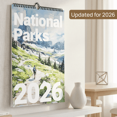 US National Parks 2026 Wall Calendar - 11"x17"