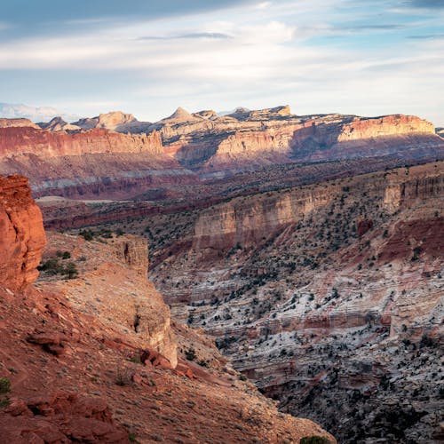 Experience a breathtaking sunset landscape at Capitol Reef National Park, Utah.