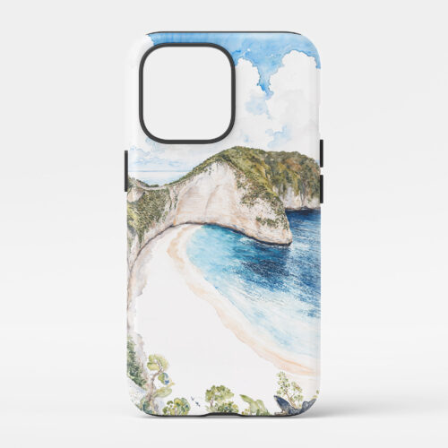 00 - Bali Nusa Penida Watercolor Art Phone Case - Main.jpg
