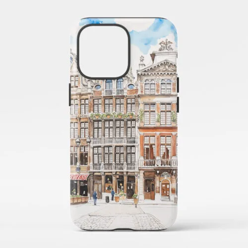 00 - Brussels Watercolor Art Phone Case - Main.jpg