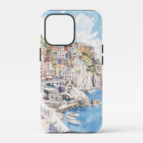 00 - Cinque Terre Watercolor Art Phone Case - Main.jpg